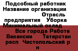 Подсобный работник › Название организации ­ Fusion Service › Отрасль предприятия ­ Уборка › Минимальный оклад ­ 17 600 - Все города Работа » Вакансии   . Татарстан респ.,Чистопольский р-н